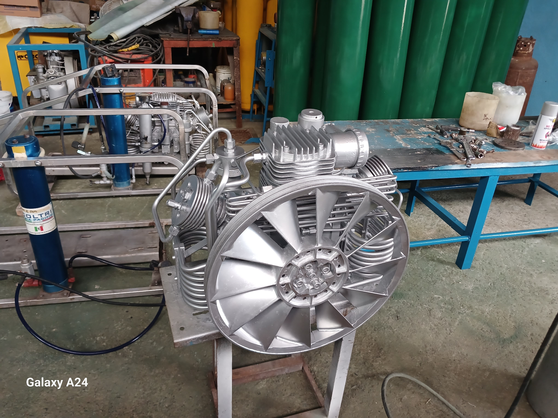 Coltri compressor with stainless cooling fan after rebuild