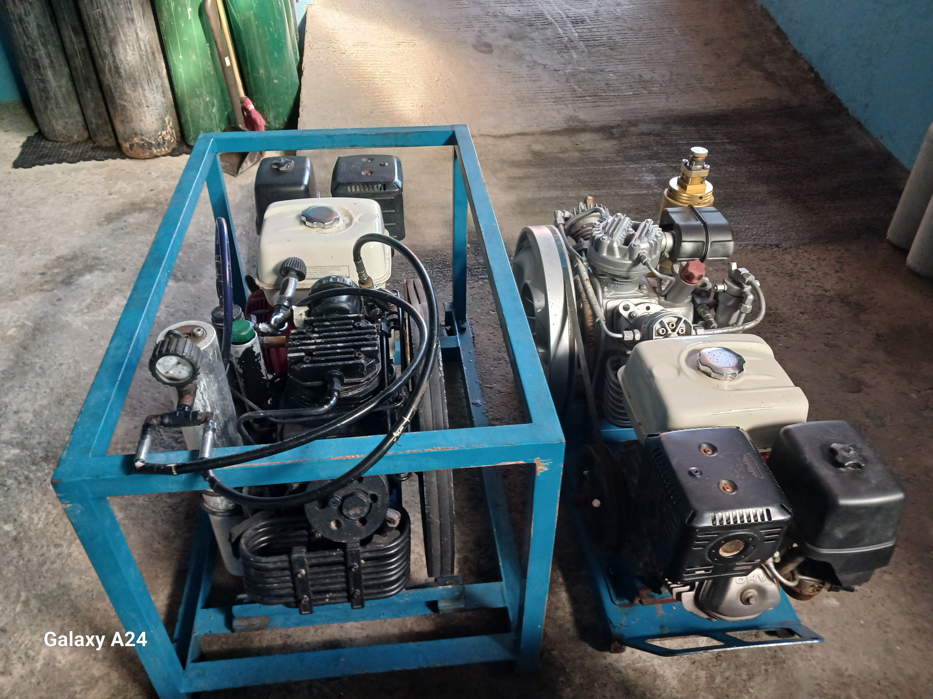 Twin portable compressors staged side by side