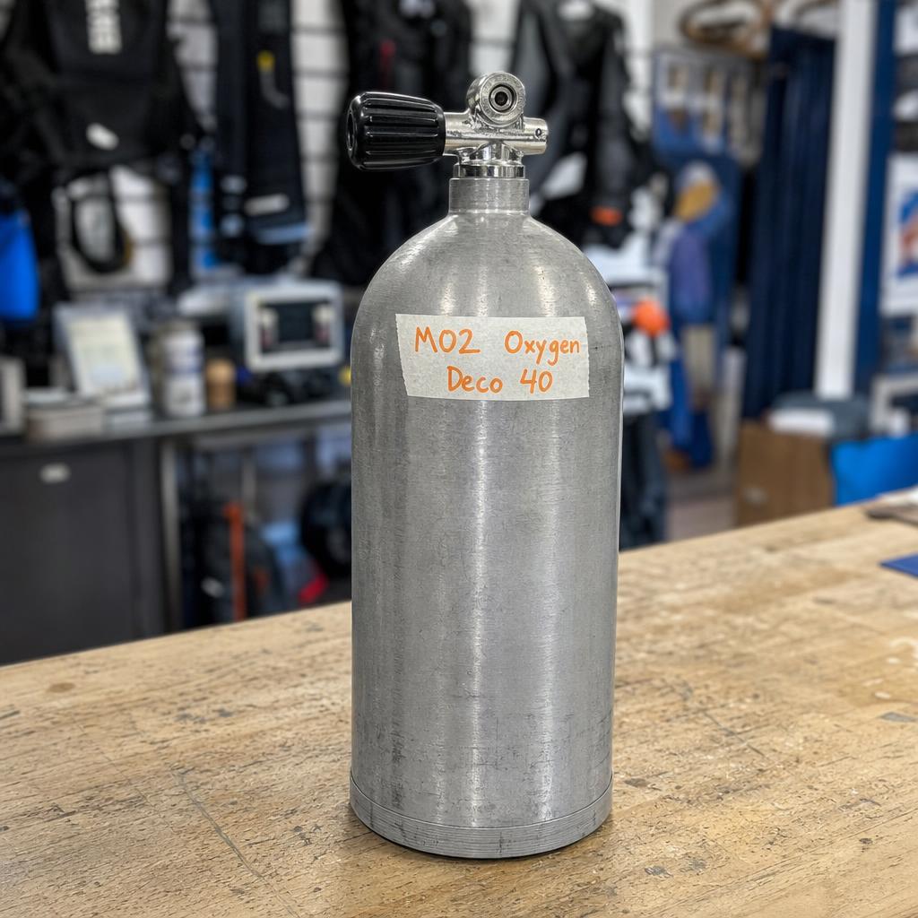 Decompression oxygen tank 40 cubic feet