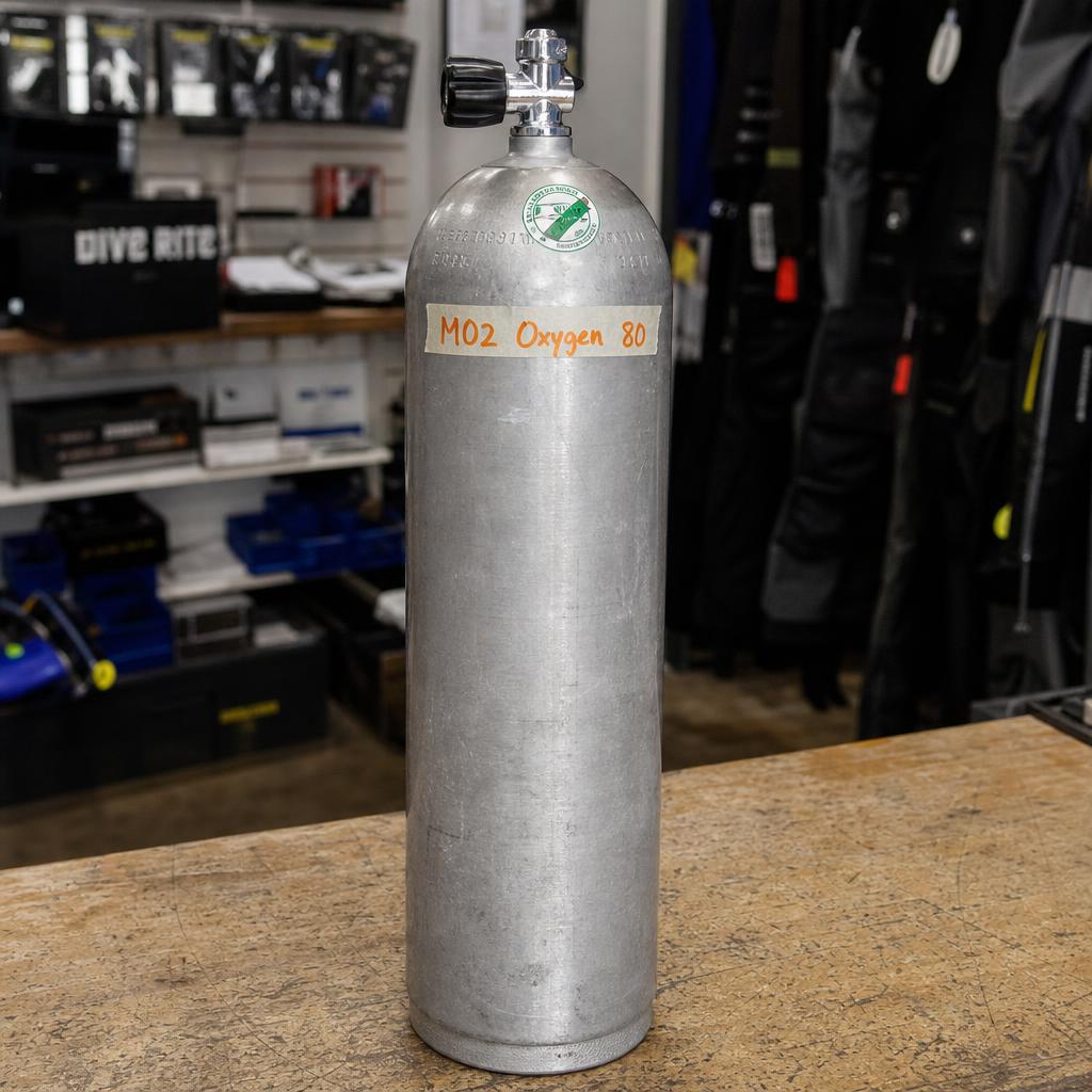 Medical oxygen tank 80 cubic feet for diving