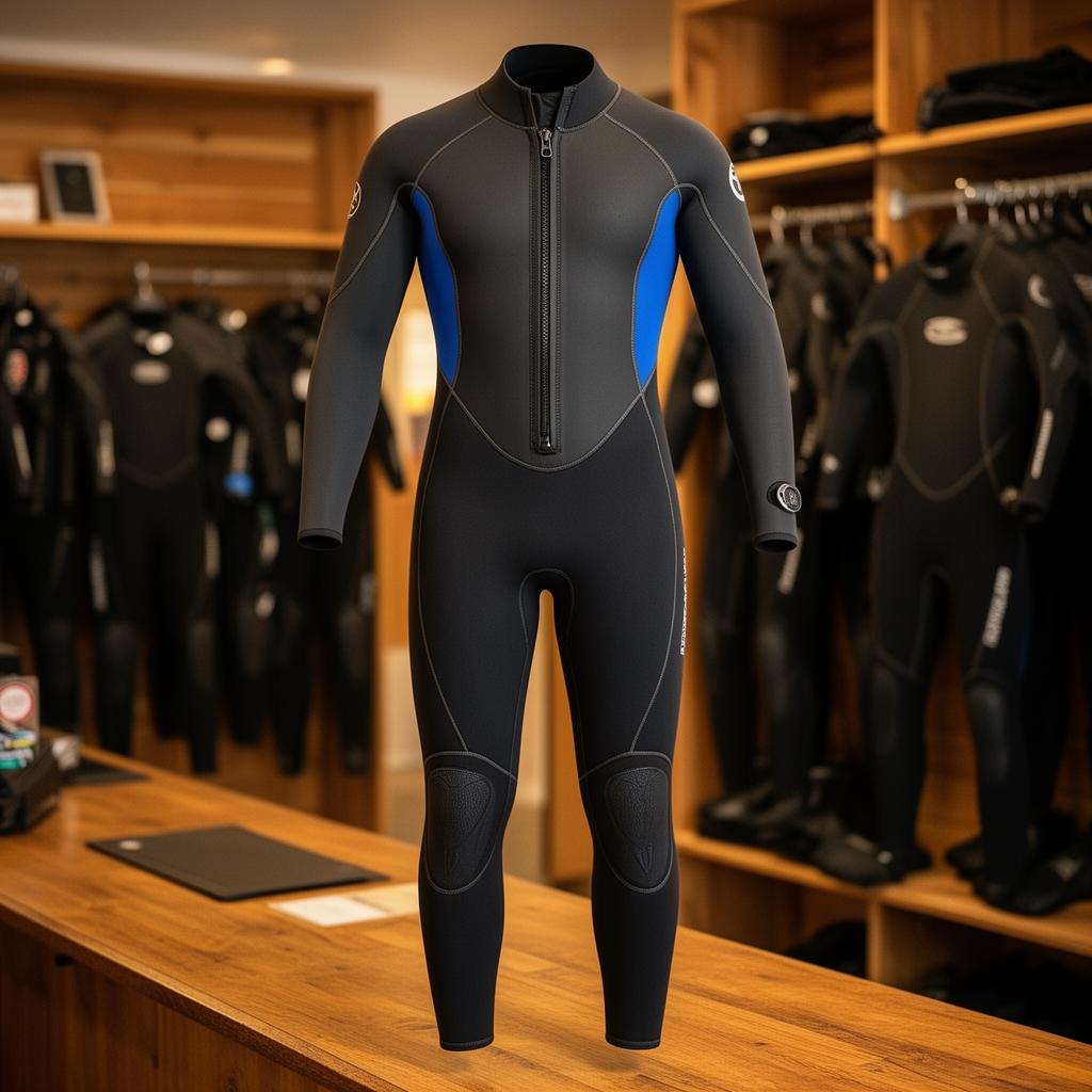 Full body wetsuit for warm water diving rental